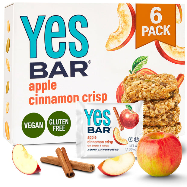 YES Bar – Black Sesame Sea Salt – Plant Based Protein, Decadent Snack Bar – Vegan, Paleo, Gluten Free, Dairy Free, Low Sugar, Healthy Snack, Breakfast, Low Carb, Keto Friendly (Pack of 6)