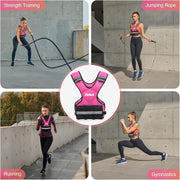 ZELUS Weighted Vest for Men and Women | 4-10lb/11-20lb/20-32lb Vest with 6 Ironsand Weights for Home Workouts | Adjustable Body Weight Vest Exercise Set for Cardio and Strength Training