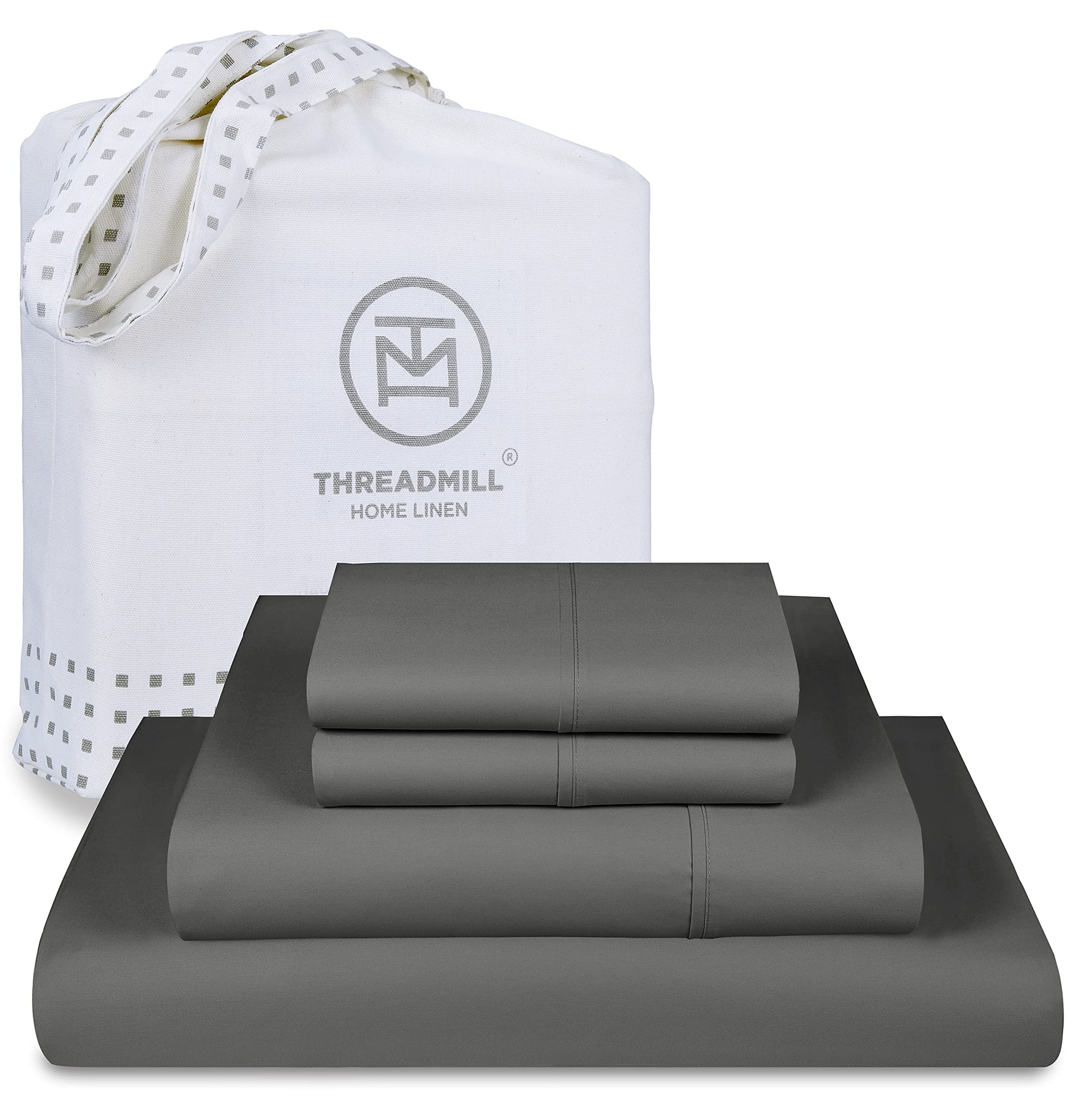 Threadmill Luxury 100% Cotton King Size Sheets Set- 800 Thread Count Jacquard Celine Hotel White, Better Than Egyptian Cotton,4 Pc Striped Bed Set, Damask Bed Sheets with 16" Deep Pocket