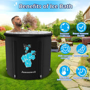 Jasonwell Ice Bath Tub for Athletes - Heavy Duty Cold Water Therapy Plunge Tub Ice Pod for Recovery Portable Ice Barrel Plunge Pool for Outdoor Inflatable Hot Tub Bathtub at Home for Adults