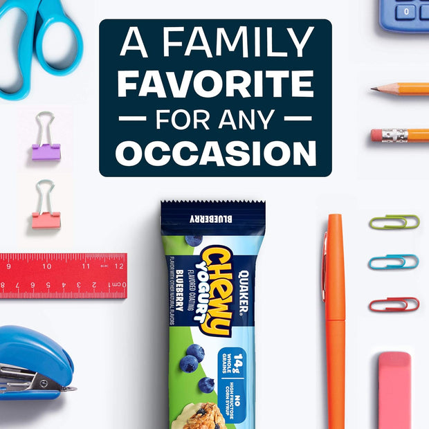 Quaker Chewy Yogurt Granola Bar, Blueberry (5 Pack)