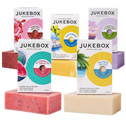 JUKEBOX Soap Sampler Gift Pack- 5 Bar Soaps- Island In The Sun, Lavender Fields Forever, Rose Hips Don't Lie, Watermelon Disco, That's Limone
