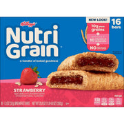 Nutri-Grain Soft Baked Breakfast Bars, Kids Snacks, Value Pack, Strawberry, 20.8oz Box (16 Count)