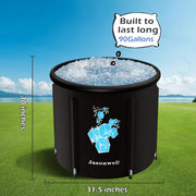 Jasonwell Ice Bath Tub for Athletes - Heavy Duty Cold Water Therapy Plunge Tub Ice Pod for Recovery Portable Ice Barrel Plunge Pool for Outdoor Inflatable Hot Tub Bathtub at Home for Adults