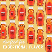 Nate's Louisiana 100% Pure, Raw & Unfiltered Honey - 12 oz. Honey Bear Bottle - All-natural Sweetener