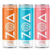 ZOA Zero Sugar Energy Drinks, Tropical Punch - Sugar Free with Electrolytes, Healthy Vitamin C, Amino Acids, Essential B-Vitamins, and Caffeine from Green Tea - 16 Fl Oz (12-Pack)