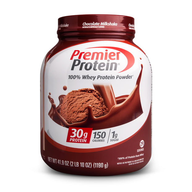 Premier Protein Powder, Vanilla Milkshake, 30g Protein, 1g Sugar, 100% Whey Protein, Keto Friendly, No Soy Ingredients, Gluten Free, 17 Servings, 23.3 Ounces