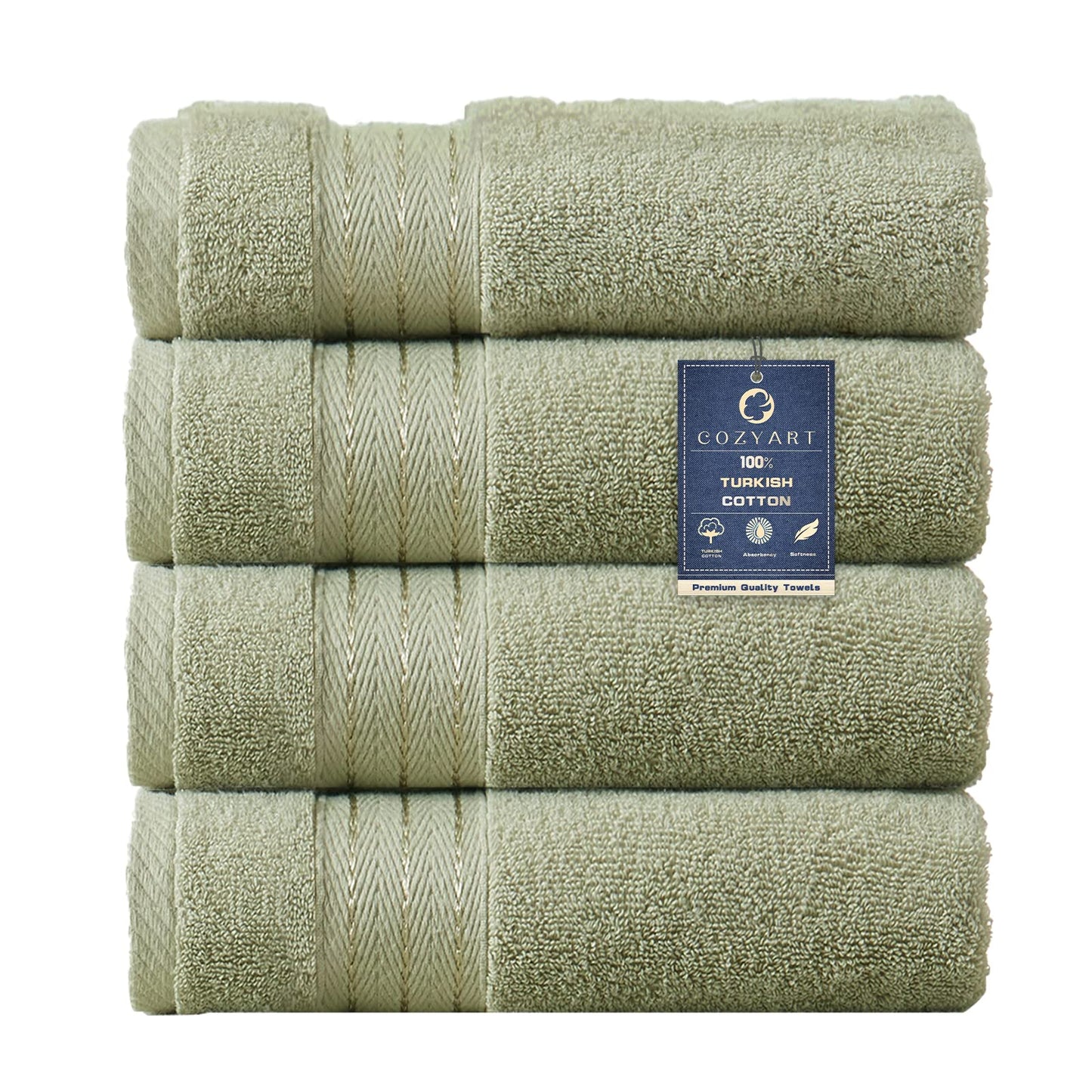 COZYART Burnt Orange Bath Towel Set for Bathroom Turkish Cotton Thick Soft Absorbent Durable 650 GSM Towel Sets of 6, 2 Large Bath Towels, 2 Hand Towels, 2 Washclothes