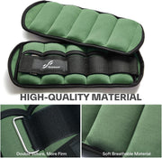 Sportneer Adjustable Ankle Weights for Women and Men 7 lbs/Pair Adjustable Leg Weights with Secure Straps, Strength Training Weighted for Yoga, Walking, Running, Aerobics, Gym, Physical Therapy