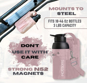 Magnetic Gym Bag for Men Women with magnetic water bottle holder, Gym crossbody bag with strap, gym sling bag with phone pockets, key holder magnetic phone holder, gym essentials, Pink