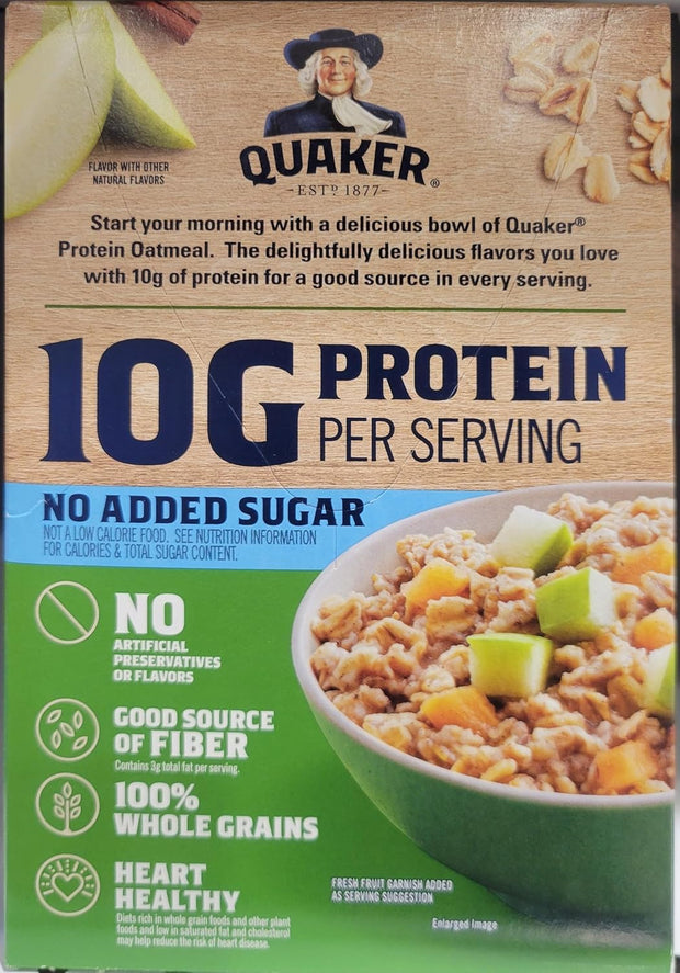 Quaker Protein Instant Oatmeal Apples & Cinnamon No Added Sugar
