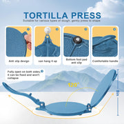 Vivicreate Cast Iron Tortilla Press Dough Flour Tortilla Rotis Quesadilla Maker Prensa para tortillas de hierro fundido 8 inch NO-SLIP