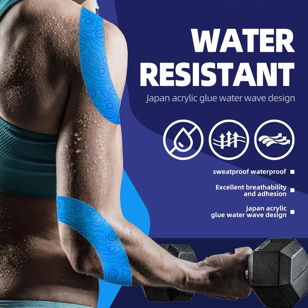 OK TAPE Kinesiology Tape Bulk 103Feet, Pro Adhesive, Water-Resistant k Tape, Elastic Athletic Tape, Latex Free, Uncut, Black