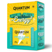 Quantum Energy Square: Energy Bar with Caffeine & 10g Protein. Delicious Healthy Snack On The Go. (Vegan, Gluten-free, Soy-free, Dairy-free) (Variety 12-Pack)