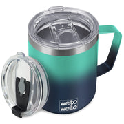 WETOWETO 14 oz Coffee Mug, Vacuum Insulated Camping Mug with Lid, Double Wall Stainless Steel Travel Tumbler Cup, Thermal Coffee Mug, Powder Coated Navy Blue