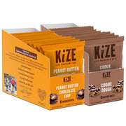 KiZE Energy Bars - Chocolate Chip Cookie - Almond-Butter-Based, Gluten Free, Dairy Free, Non-GMO, and High Protein Meal Replacement Energy Bars, Clean and Simple Food Ingredients - 10g High Protein Snacks, (10 Count)