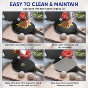 10 Inch Cast Iron Tortilla Press by StarBlue with FREE 100 Pieces Oil Paper and Digital Recipes e-book - Tool to make Indian style Chapati, Flour Tortilla, Roti