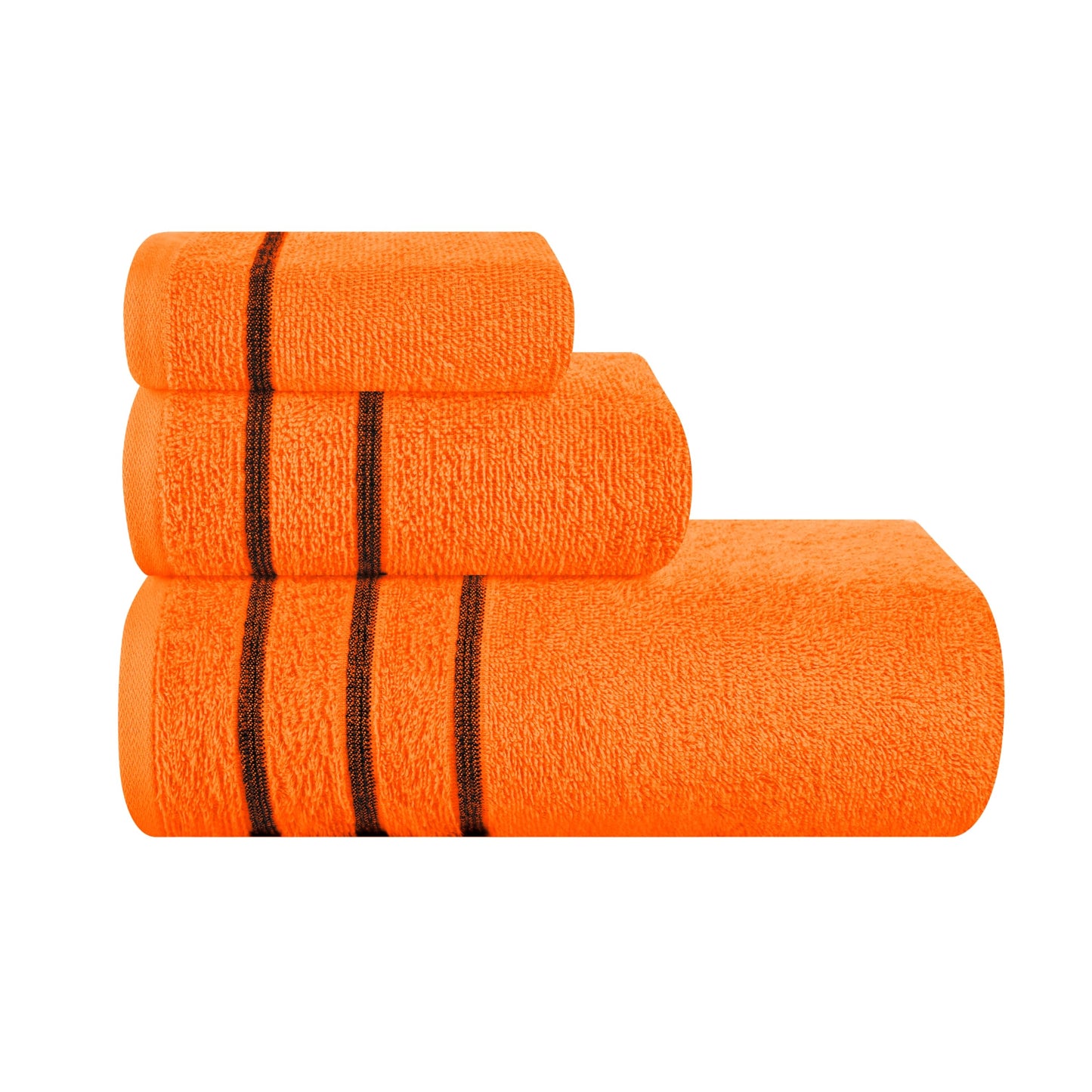 MyOwn Cotton 2 Pack Oversized Bath Towel Set 28x55 inches, Large Bath Towels, Ultra Absorbant Compact Quickdry & Lightweight Towel, Ideal for Gym Travel Camp Pool - Coral Orange, 71617
