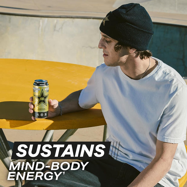 Rockstar Energy Drink Punched Hardcore Apple, 16oz Cans (12 Pack)