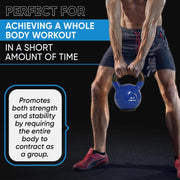 Kettlebell Sets Professional Grade - Strength Training Kettlebells for Home Workout - Cast Iron Kettle Bell Weight Sets for Men & Women with Special Protective Bottom