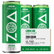 ZOA Zero Sugar Energy Drinks, Tropical Punch - Sugar Free with Electrolytes, Healthy Vitamin C, Amino Acids, Essential B-Vitamins, and Caffeine from Green Tea - 16 Fl Oz (12-Pack)