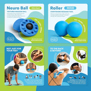 RAD All-in Kit – Foam Roller Set for Whole Body Massage & Myofascial Release – 7-in-1 Kit with Roller Stick, Yoga Block, Massage Balls – Muscle Recovery Tools for Mobility & Flexibility