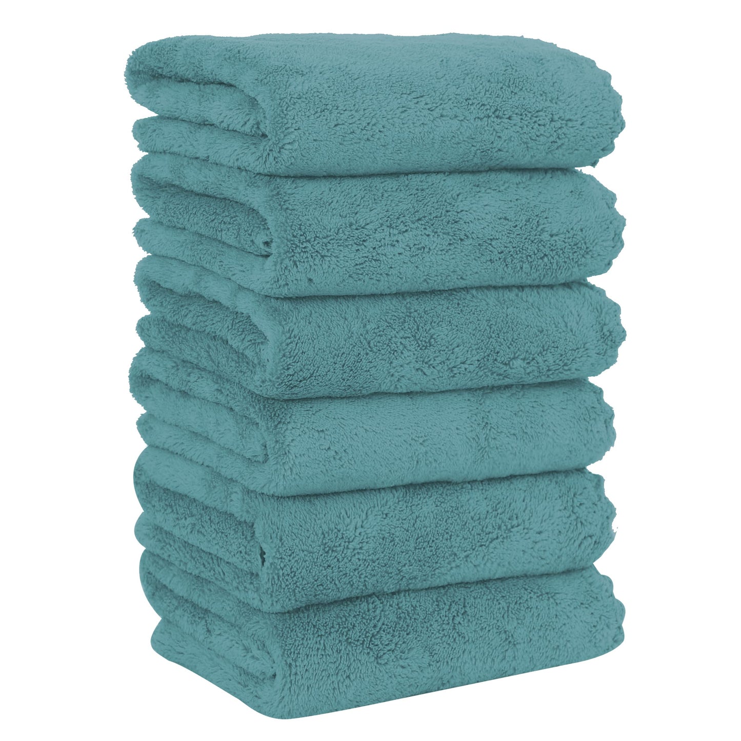 MOONQUEEN 6 Pack Premium Hand Towels - Quick Drying - Microfiber Coral Velvet Highly Absorbent Towels - Multipurpose Use as Hotel, Bathroom, Shower, Spa, Hand Towel 16 x 28 inches (Gray)