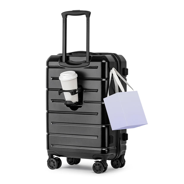 KYME Pink Luggage Sets 3 Piece (22in/26in/30in) Hard Shell Suitcases with Wheels Hardside Suitcase Set with TSA Lock Travel Rolling Luggage Set for Women Men