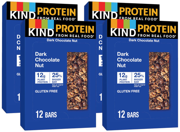 KIND Protein Bars, Double Dark Chocolate Nut, Gluten Free, 12g Protein,1.76oz, 12 count