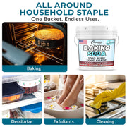 TradeGrade Pure Baking Soda Powder – 1 Gallon Bucket, Sodium Bicarbonate Powder | Premium Food-Grade for Baking, Bread, Cookies & More | Baking Soda for Cleaning, Natural Cleaner & Deodorizer (1 Gallon)