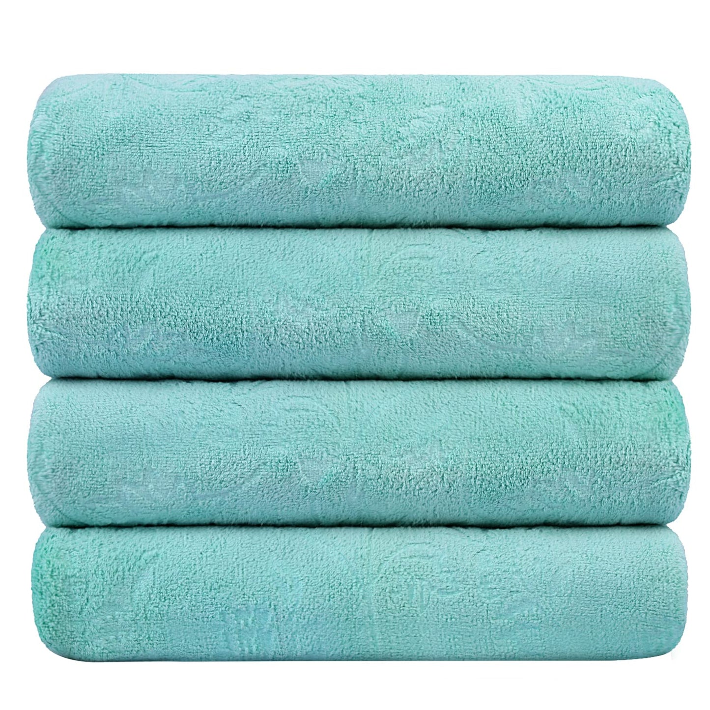 JML Microfiber Bath Towels, Oversized, Ultra Soft, Super Absorbent and Fast Drying, No Fading Large Bathroom Towel Set for Sport, Travel, Fitness, SPA and Yoga (Coral Fleece - Blue, 30 in x 60 in)