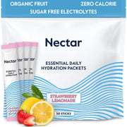 Nectar Hydration Packets - Electrolytes Powder Packets - Sugar Free & 0 Calorie - Organic Fruit Liquid Daily IV Hydrate Packets for Dehydration Relief and Rehydration (Variety 30 Pack)
