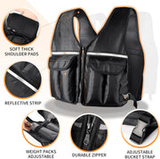 Prodigen Adjustable Weighted Vest, 0-10 lb/0-12 lb/0-18 lb Weight Vest for Women and Man with 8 Removable Sandbag and Pocket | Weighted Vest for Walking, Running, Weight Loss, Strength Training