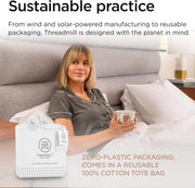 Threadmill American Supima King Size Sheets Set | 656 Thread Count 4 Piece Luxury Bed Sheets for King Size Mattress | 5 Star Hotel Quality Sheets with Elasticized Extra Deep Pocket | White Sheets