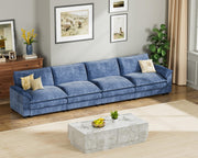 Homall 119" Modular Sectional Sofa, L Shaped Sofa Couch with Reversible Ottoman, DIY Combination Chenille Deep 3-Seat Cloud Couch for Living Room, Apartment (Light Grey, L Shaped Sofa)