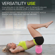 ProsourceFit High Density Foam Rollers 12 - inches Long, Firm Full Body Athletic Massage Tool for Back Stretching, Yoga, Pilates, Post Workout Muscle Recuperation, Black/Green