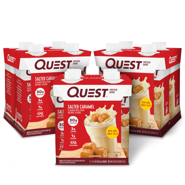 Quest Nutrition Ready to Drink Coffee Protein Shake, 30g Protein, 4g Carb, 1g Sugar, Gluten Free, Keto Friendly, 4 Count (Pack of 3)