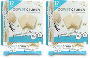 Power Crunch Protein Wafer Bars, High Protein Snacks with Delicious Taste, French Vanilla Creme, 1.4 Ounce (12 Count)