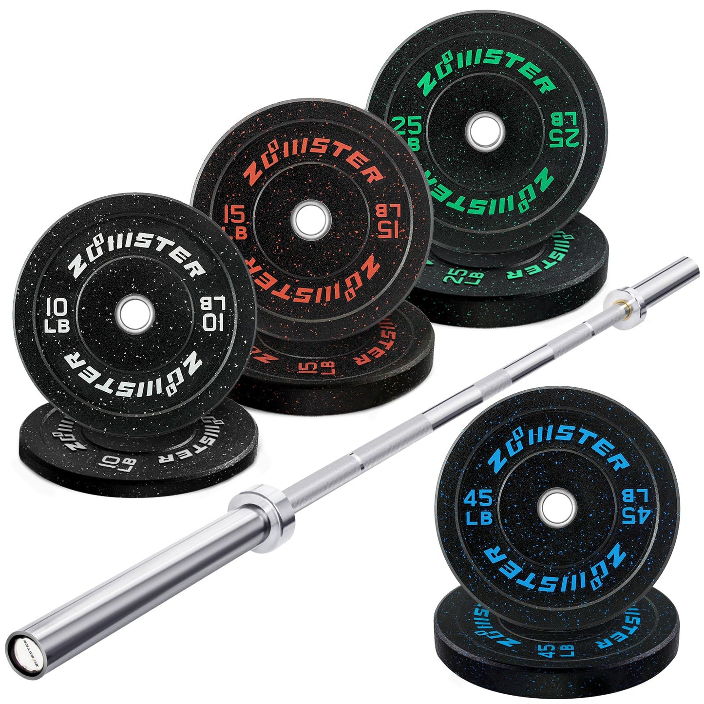 Bumper Plate Olympic Weight Plate High Bounce Bumper Weight Plate with Steel Insert Strength Training Weight Lifting Plate