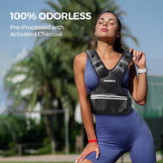 PACEARTH Adjustable Weight Vest 4-10lbs / 11-20lbs / 20-32lbs X-Shape Weighted Vest for Women and Men, Home Workout Ironsand Vest with Zipper Pouch and 6 Weight Packs, Available in Pink, Gray, Black