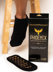 Moisturizing Gel Socks for Men - Extra Large - 2 Pairs - with Shea Butter - Paraben Free - Reuseable Moisturizing Socks - Phoenix Foot Peel™