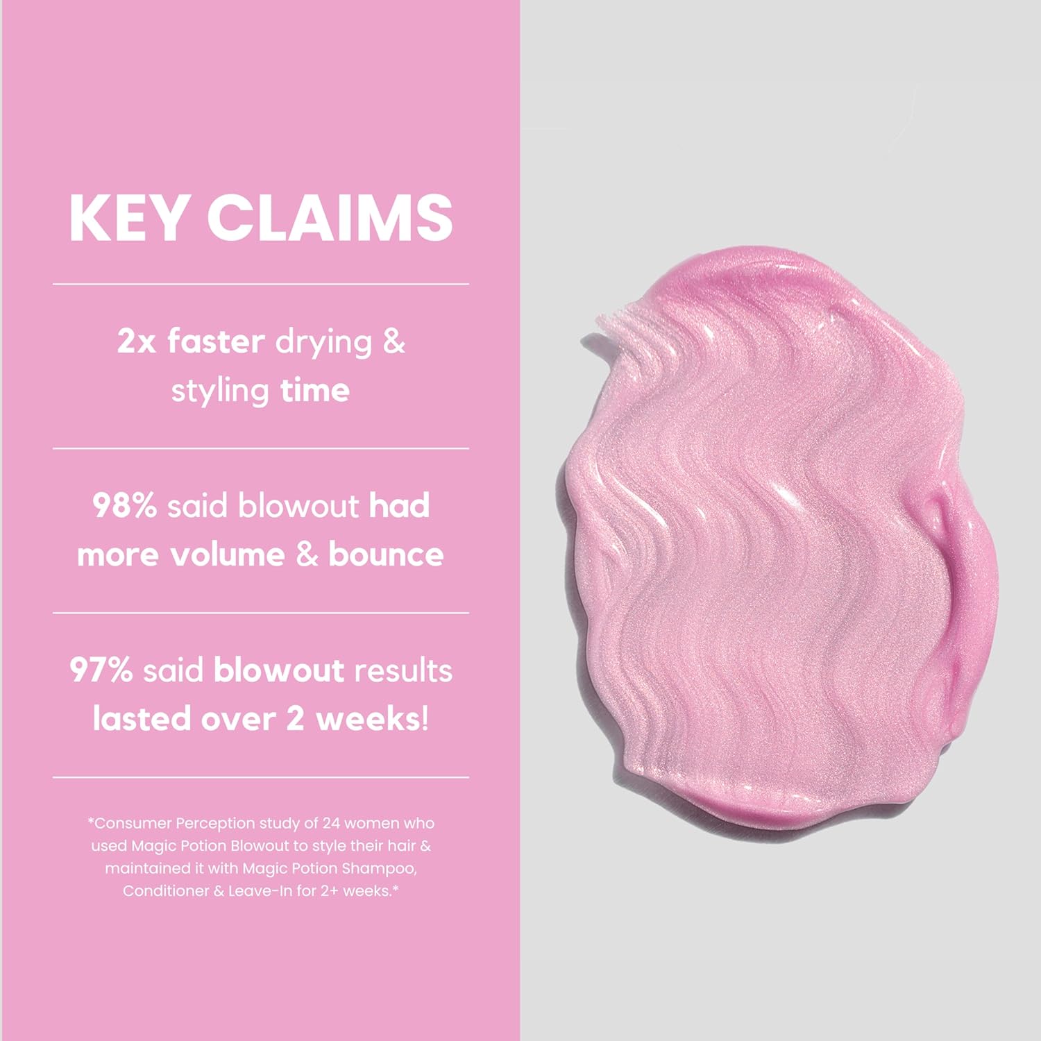 SIMPLY SMOOTH Magic Potion Blowout Serum – Keratin-Infused, Heat-Activated Styling Serum for Frizz-Free, Bouncy Blowouts | Adds Volume, Shine, and 450°F Heat Protection (1.69 oz)