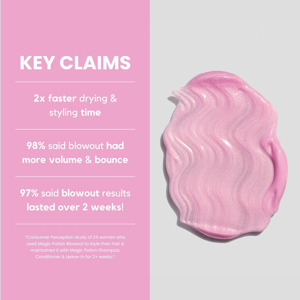 SIMPLY SMOOTH Magic Potion Blowout Serum – Keratin-Infused, Heat-Activated Styling Serum for Frizz-Free, Bouncy Blowouts | Adds Volume, Shine, and 450°F Heat Protection (1.69 oz)