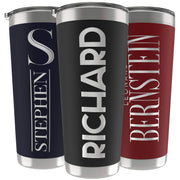 Personalized Gifts For Men - 20 Oz. Custom Tumblers w/Lid, Black - Insulated Travel Coffee Mugs - Optional Straw Set, Stainless Steel Double Wall Coffee Tumbler, Personalized Cups