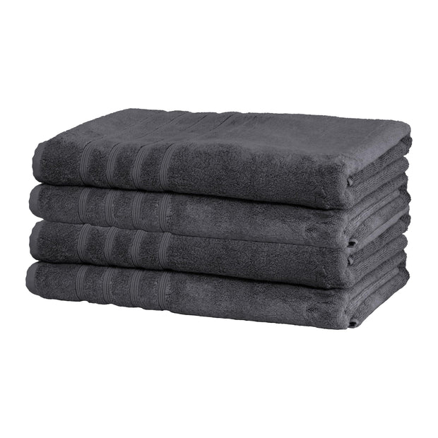 Mosobam Luxury Turkish Set of 2 Bath Towels 30X58 Light Taupe Oversize 700 GSM Bamboo Viscose & Aegean Turkish Combed Cotton