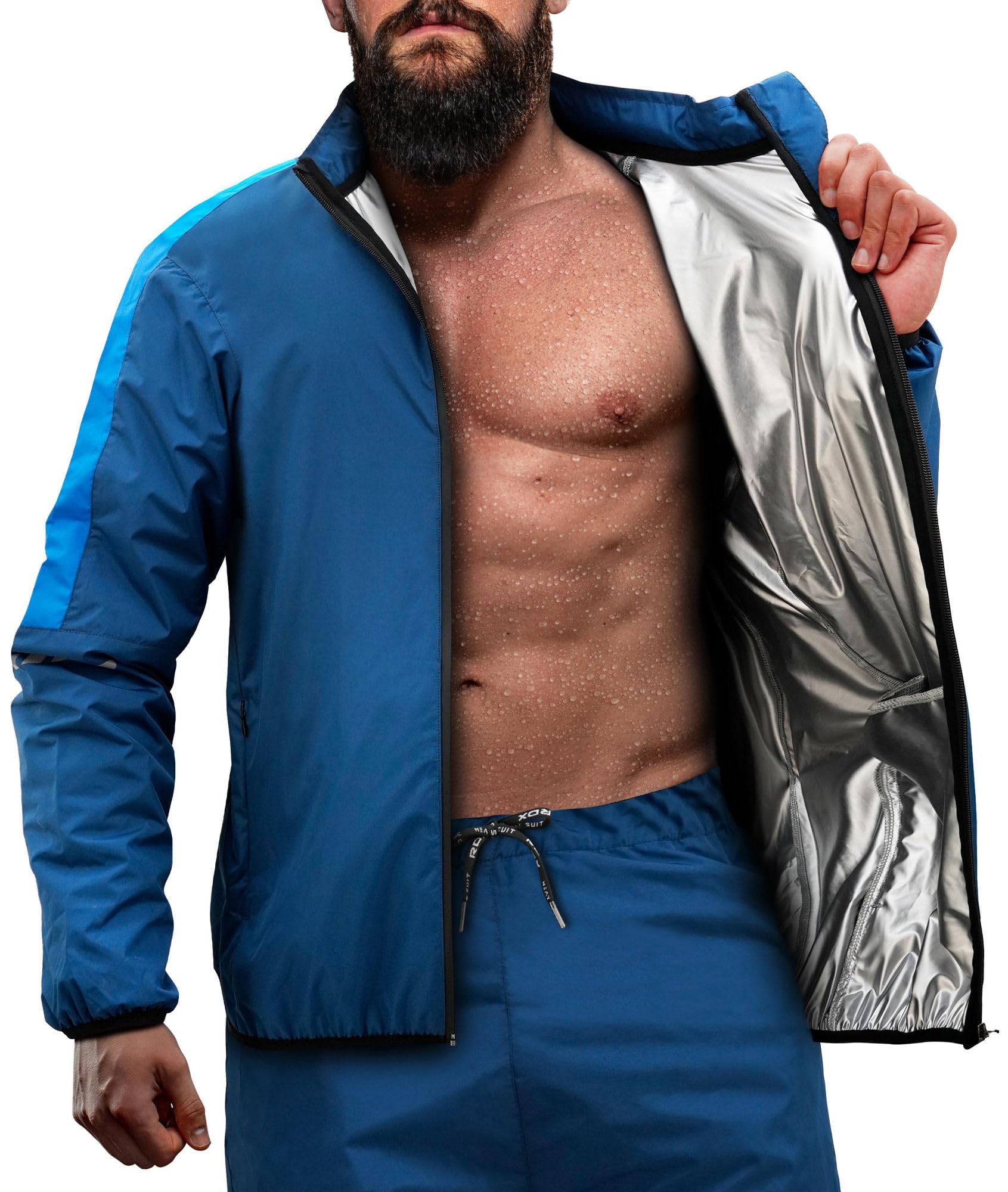 RDX Sauna Suit Full Body Heat Sweat Suit, REACH OEKO TEX 100 CERTIFIED, Anti Rip Long Sleeve Tracksuit Top Bottom