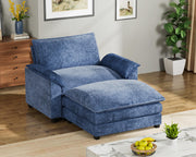 Homall 119" Modular Sectional Sofa, L Shaped Sofa Couch with Reversible Ottoman, DIY Combination Chenille Deep 3-Seat Cloud Couch for Living Room, Apartment (Light Grey, L Shaped Sofa)