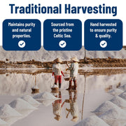 Saltix Grey Sea Salt Grey Coarse 1lb Harvested in France | 100% Natural, Organic and Unrefined | Rich in 82+ Minerals, Resealable bag (1/2lb 2 Pack)