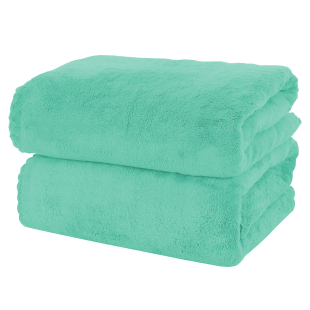 MOONQUEEN 2 Pack Premium Bath Towel Set - Quick Drying - Microfiber Coral Velvet Highly Absorbent Towels - Multipurpose Use as Bath Fitness, Bathroom, Shower, Sports, Yoga Towel (Grey)