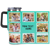 Personalized Tumbler Custom Vacuum Insulated Travel Mug Customizable Coffee Cup with Your Photos and Text Christmas Birthday Gift